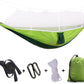 Outdoor Parachute Cloth Hammock Couble with Mosquito Net Light Portable Army Green Insect-proof Camping Aerial Tent