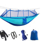 Outdoor Parachute Cloth Hammock Couble with Mosquito Net Light Portable Army Green Insect-proof Camping Aerial Tent