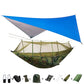 Outdoor Parachute Cloth Hammock Couble with Mosquito Net Light Portable Army Green Insect-proof Camping Aerial Tent