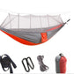 Outdoor Parachute Cloth Hammock Couble with Mosquito Net Light Portable Army Green Insect-proof Camping Aerial Tent