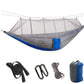 Outdoor Parachute Cloth Hammock Couble with Mosquito Net Light Portable Army Green Insect-proof Camping Aerial Tent