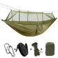 Outdoor Parachute Cloth Hammock Couble with Mosquito Net Light Portable Army Green Insect-proof Camping Aerial Tent