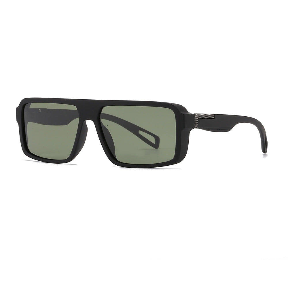Polarized Sunglasses Sunglasses Men's Sunglasses UV Protection with black frame and gray lens.