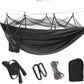 Outdoor Parachute Cloth Hammock Couble with Mosquito Net Light Portable Army Green Insect-proof Camping Aerial Tent