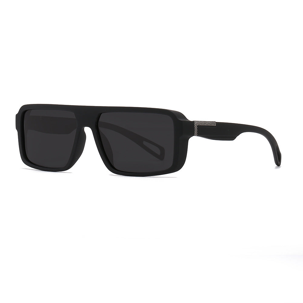 Polarized Sunglasses Sunglasses Men's Sunglasses UV Protection in stylish black frame with dark lenses.