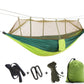 Outdoor Parachute Cloth Hammock Couble with Mosquito Net Light Portable Army Green Insect-proof Camping Aerial Tent