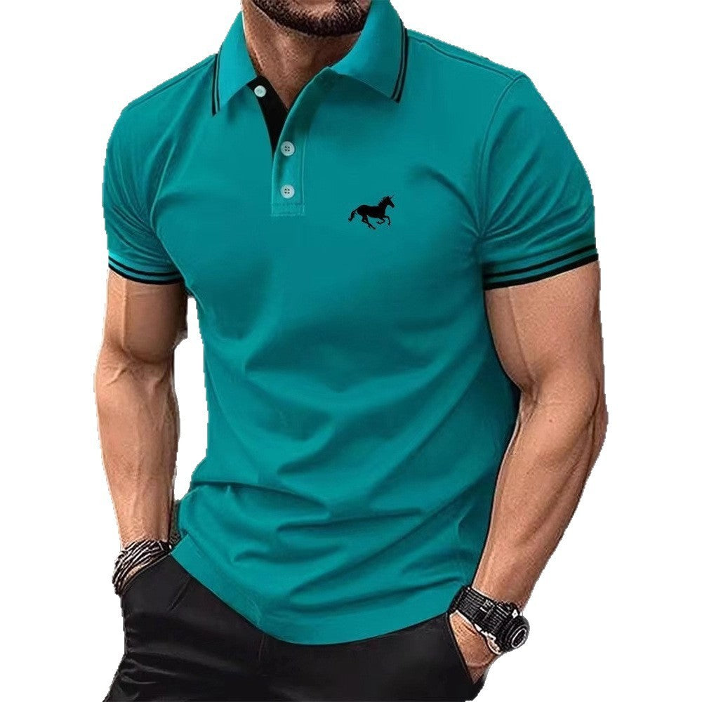 Men's T-shirt Classic Short-sleeved Polo Shirt