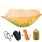 Outdoor Parachute Cloth Hammock Couble with Mosquito Net Light Portable Army Green Insect-proof Camping Aerial Tent