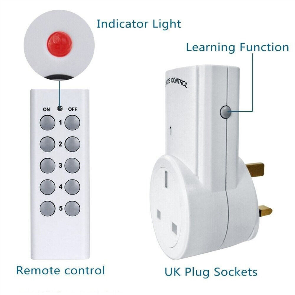 Remote Control Socket 5 Sockets 2 Remote Controls