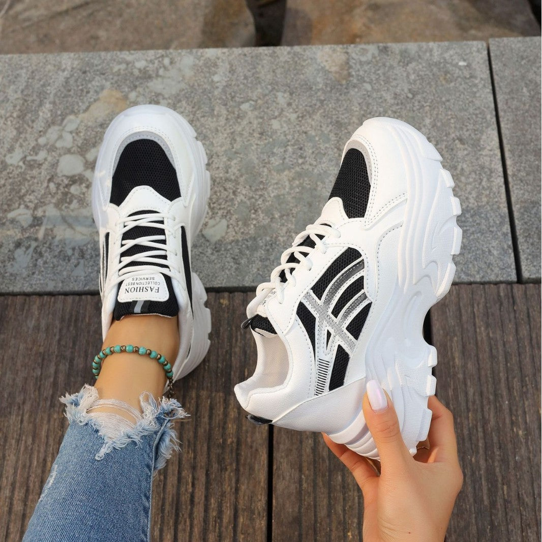 Women's Platform Lightweight Dad Shoes Wedge Sneakers