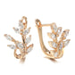 Rose Gold Earrings Design Wheat Zircon Women's Party Jewelry