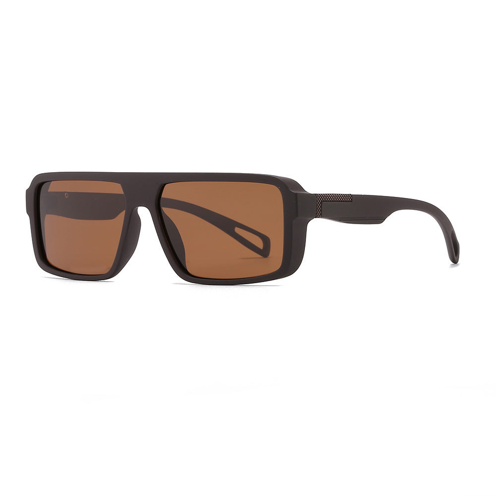 Polarized Sunglasses Sunglasses Men's Sunglasses UV Protection in stylish black frame with brown lenses