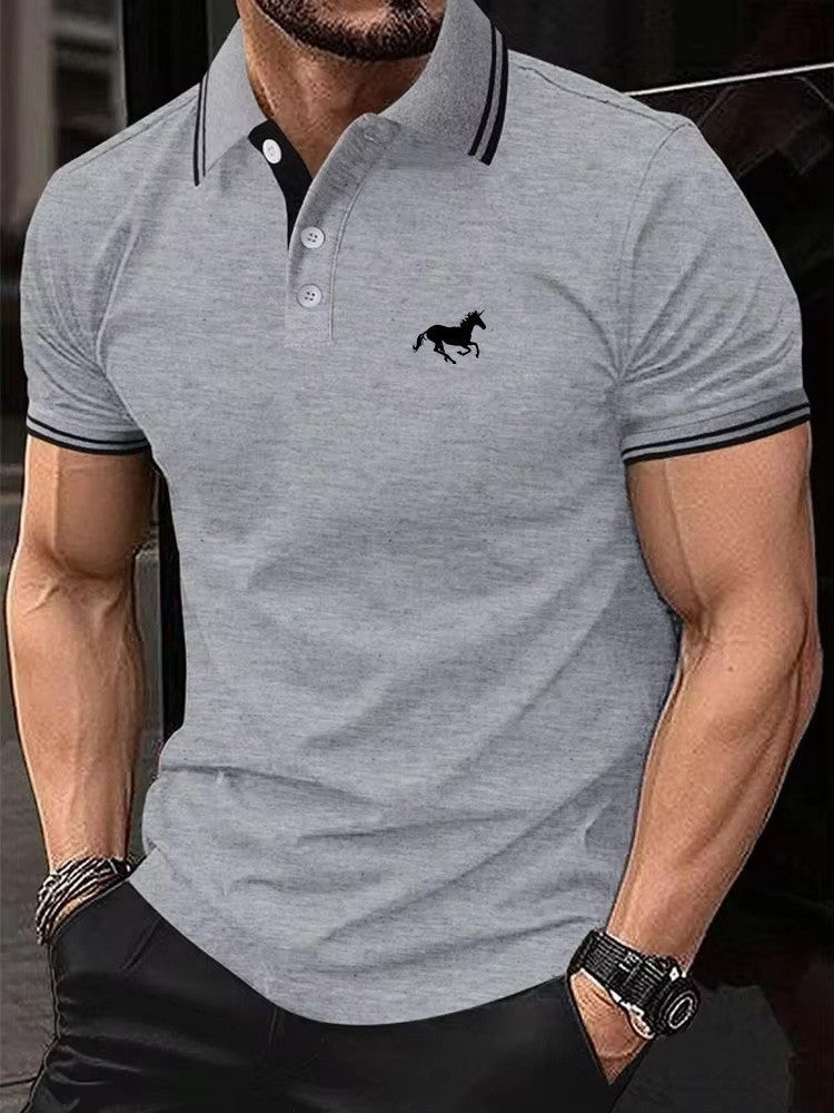 Men's T-shirt Classic Short-sleeved Polo Shirt