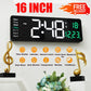 UK 16-inch LED Digital Clock With Battery