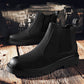 New Autumn And Winter British Style Rhubarb Worker Boot Thick Bottom High Top Smoke Pipe
